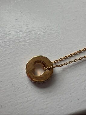 Swarovski Gold Circle Pendant Necklace